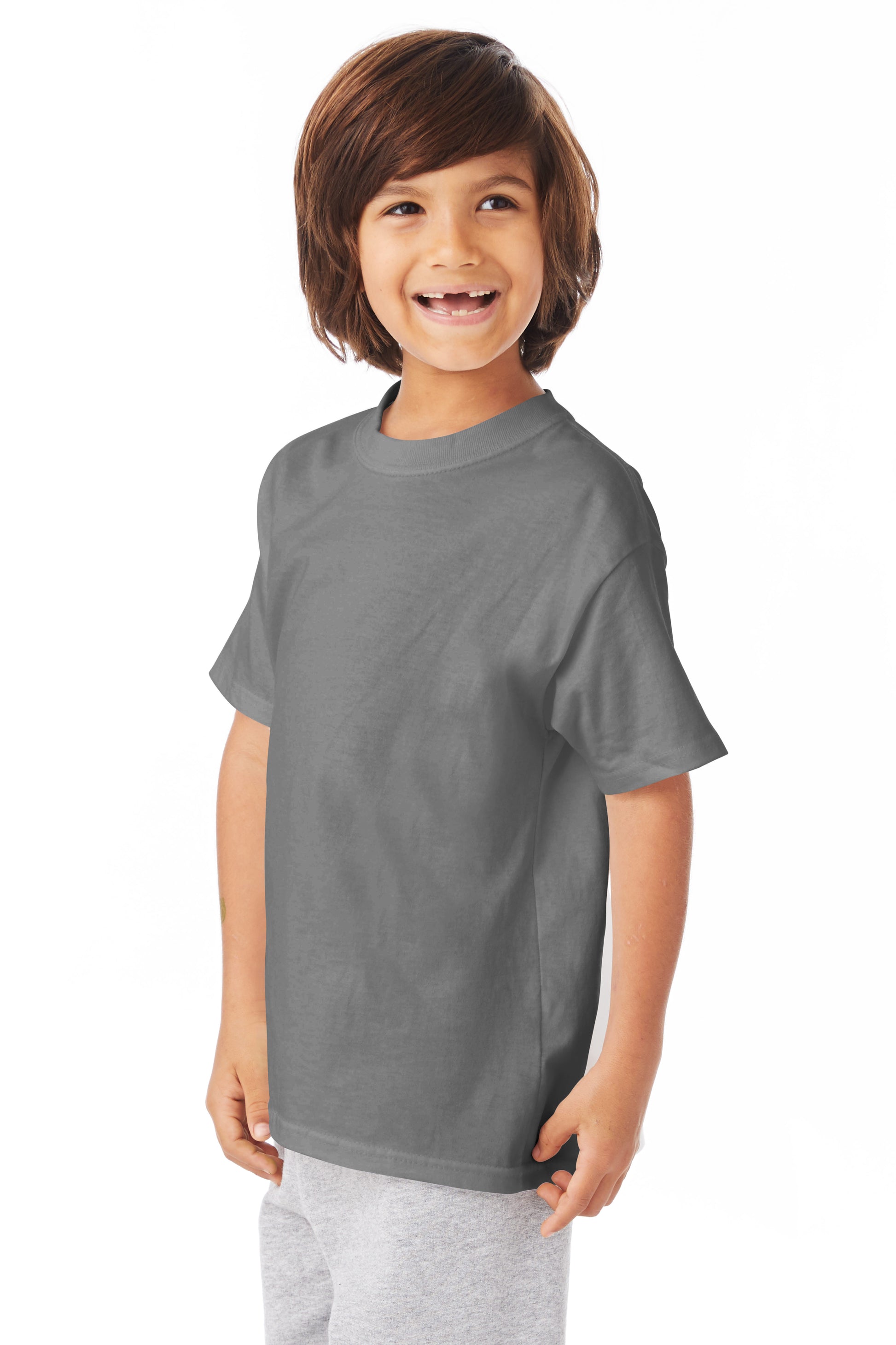 Youth Authentic Short Sleeve Tee - Smoke Gray