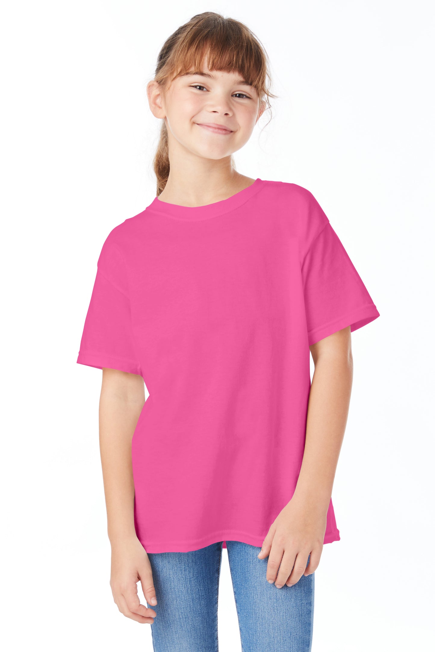 Youth Short Sleeve Essential-T - Wow Pink