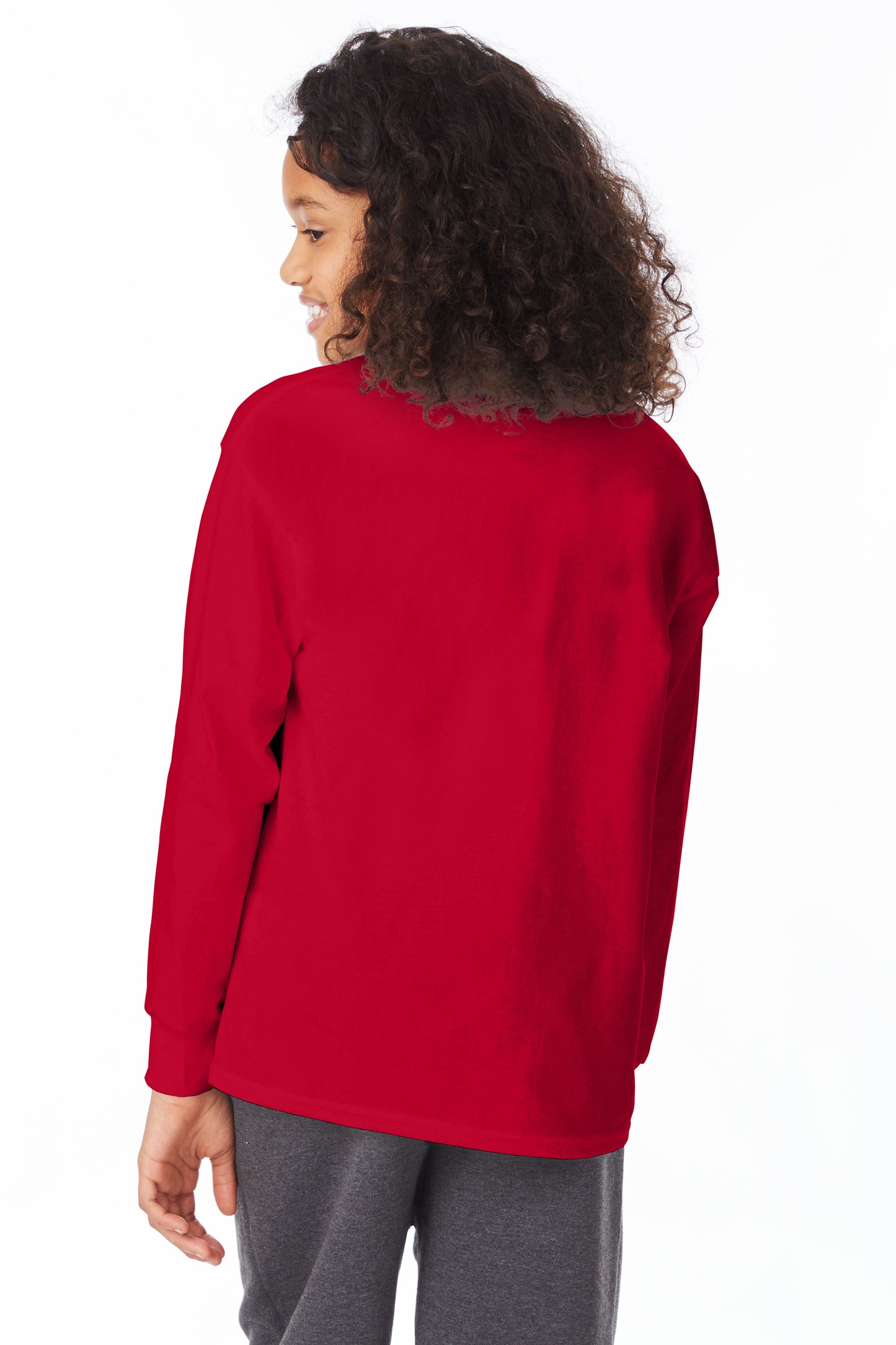 Youth Authentic Long Sleeve Tee - Deep Red