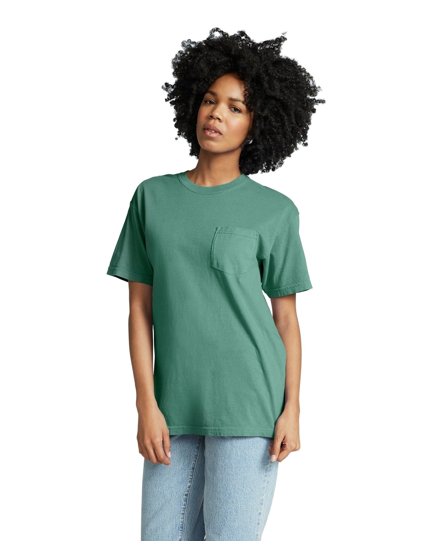Unisex Heavyweight RS Pocket T-Shirt - Light Green