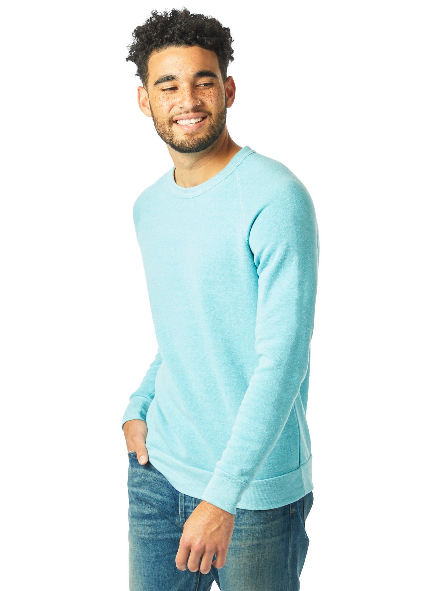 Unisex Champ Eco-Fleece Solid Sweatshirt - Eco Aqua