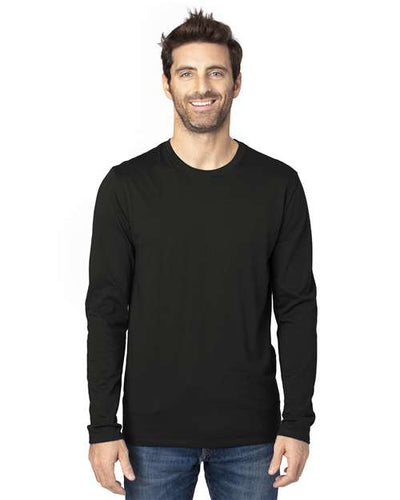 Threadfast Apparel 100LS Black — on model front