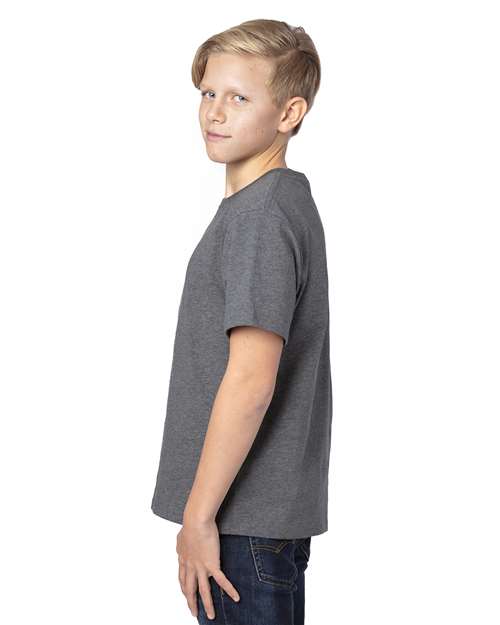 Threadfast Apparel 600A Charcoal Heather — on model side