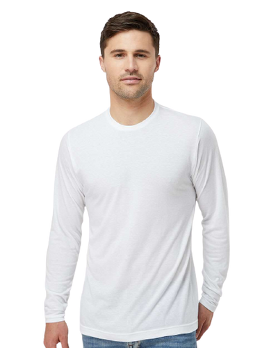 Unisex Poly-Rich Long Sleeve Tee - White