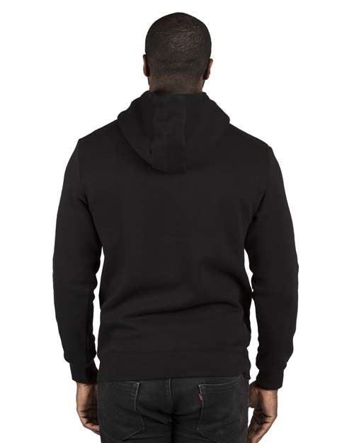 Threadfast Apparel 320H Black — on model back