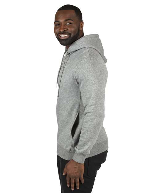 Threadfast Apparel 320H Heather Grey — on model side