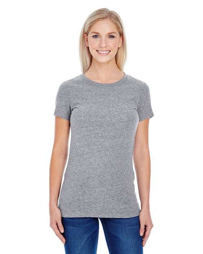 Threadfast Apparel 202A Grey Triblend — on model front