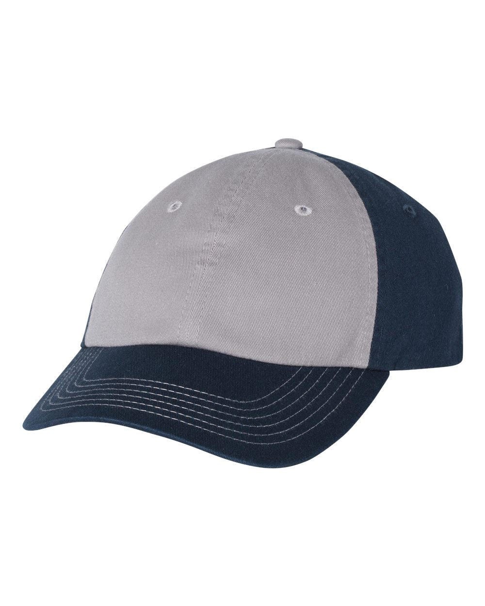 Unisex Bio-Washed Classic Dad’s Cap - Gray / Navy