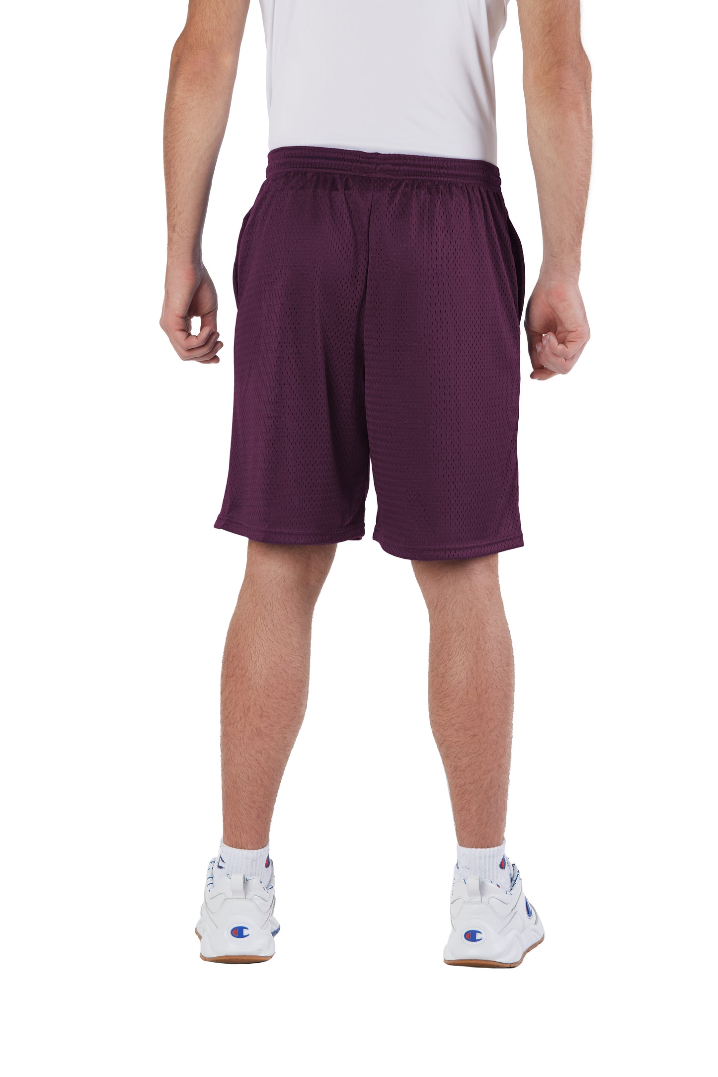 Unisex Mesh Short with Pockets - Maroon