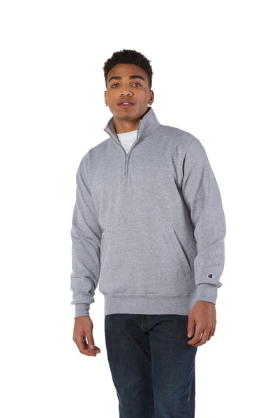 Unisex Double Dry Eco�� Quarter-Zip Pullover - Light Steel