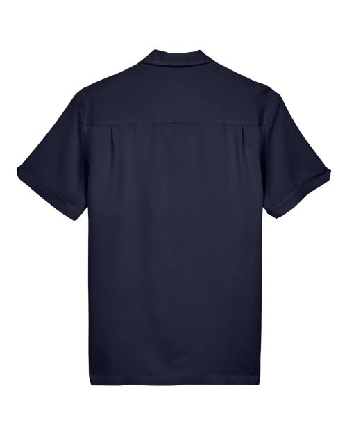 Harriton M575 Navy/ Cream — back