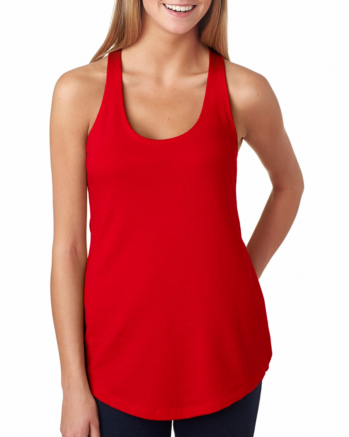 Women's French Terry Racerback Tank - Red