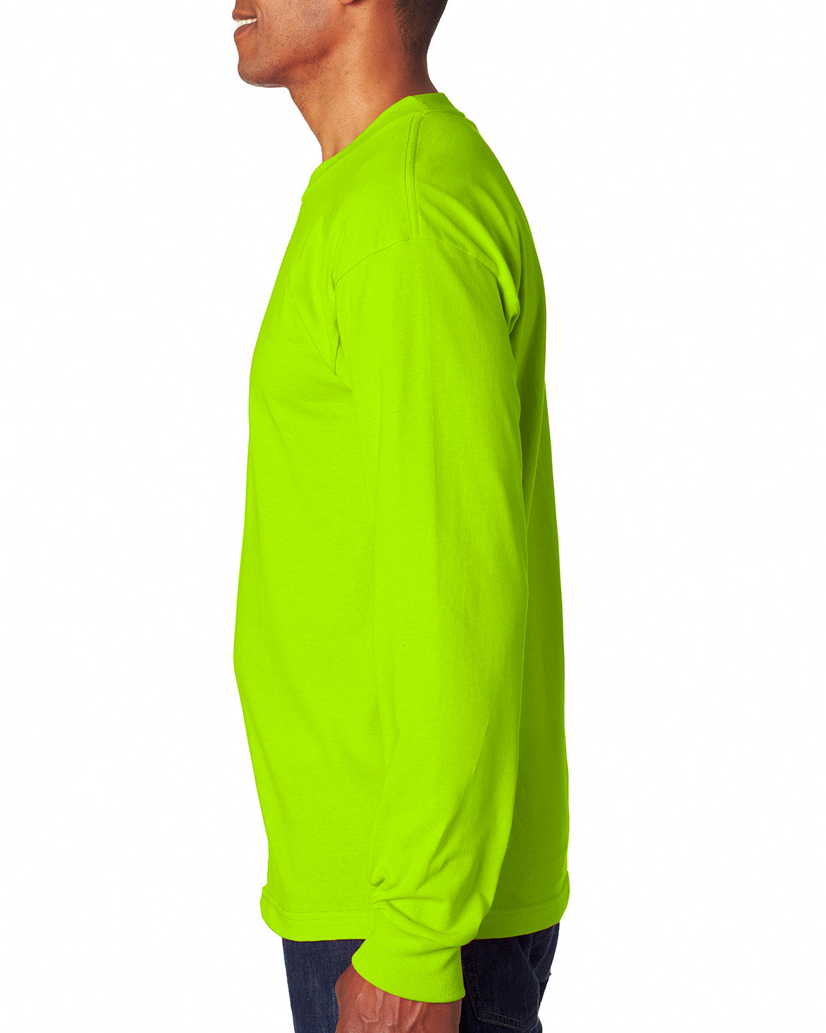Unisex 100% Cotton Long Sleeve T-Shirt - Lime Green