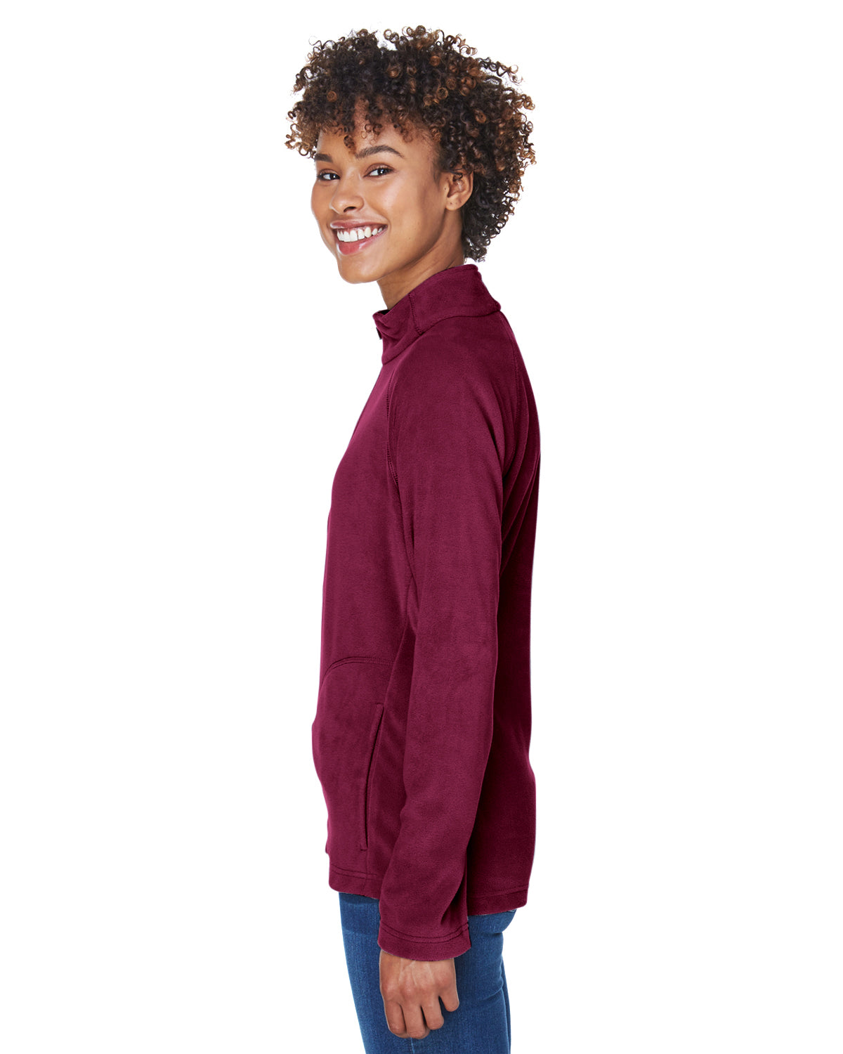 Women's Campus Microfleece Jacket - Sport Maroon
