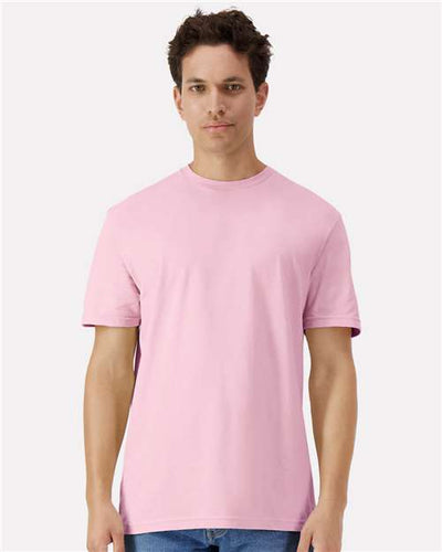 Gildan 3000 Light Pink — on model front