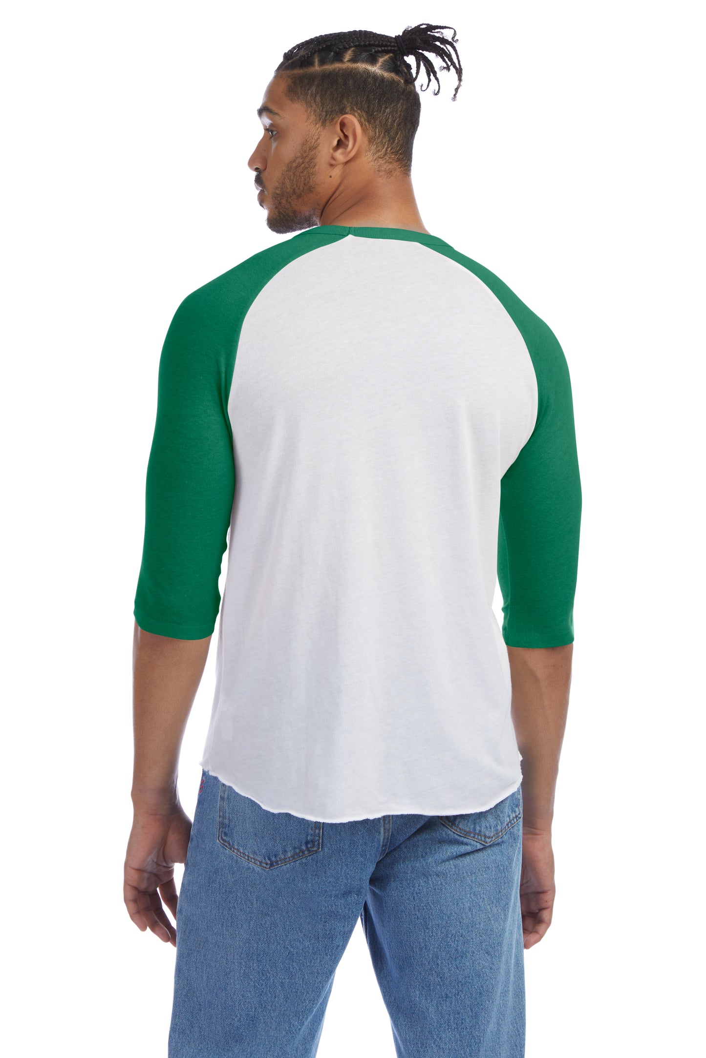Men's Vintage Keeper Baseball T-Shirt - White / Green