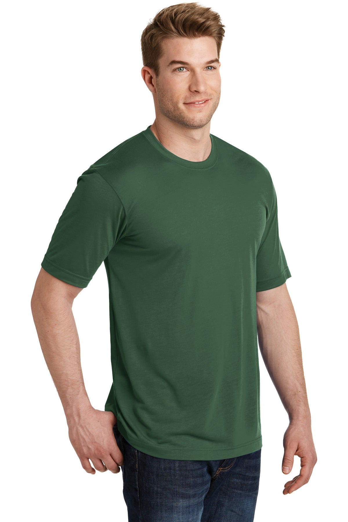 Unisex PosiCharge Competitor Cotton Touch Tee - Forest Green