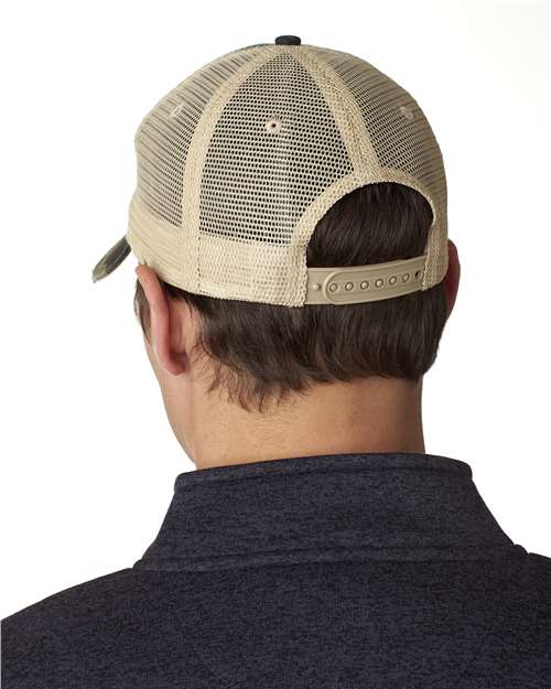 Adams Headwear OL102 Jungle Camo/ Tan — on model back