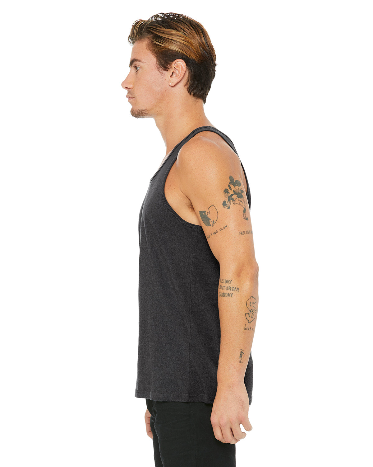 Unisex Heather CVC Tank - Heather Dark Gray