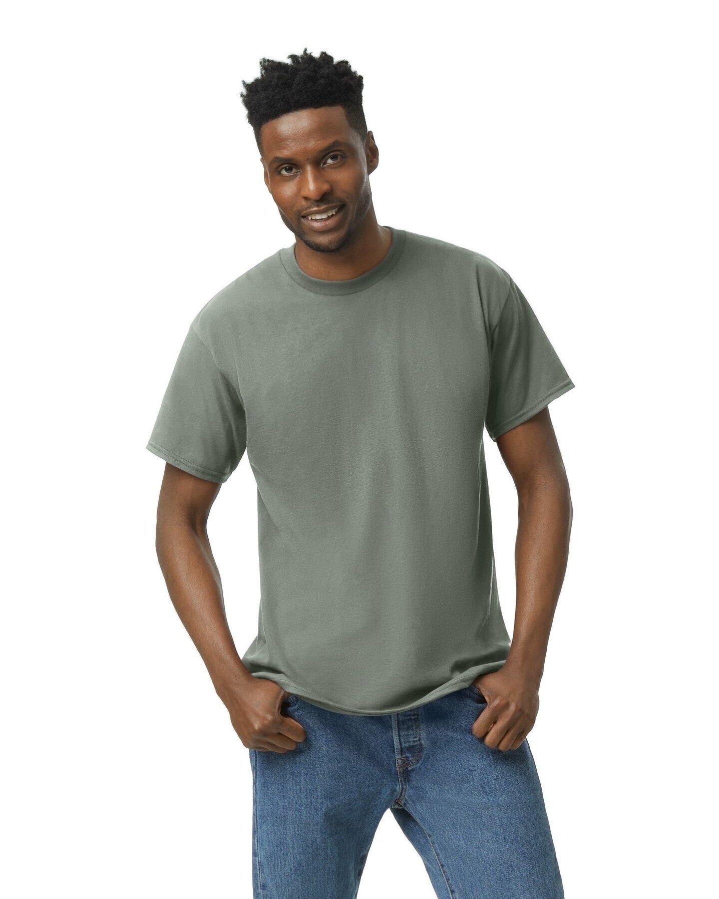 Unisex Heavy Cotton��� T-Shirt - Heather Military Green