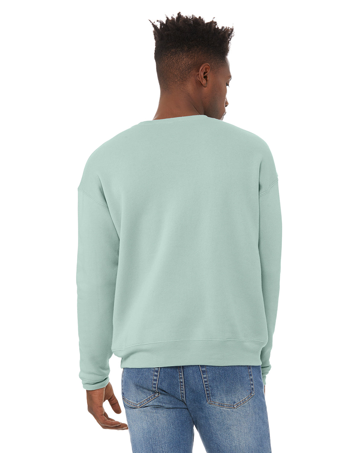 Unisex Drop Shoulder Fleece - Dusty Blue