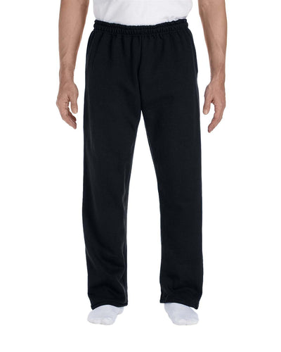 Adult DryBlend® Adult 9 oz., 50/50 Open-Bottom Sweatpants - Black
