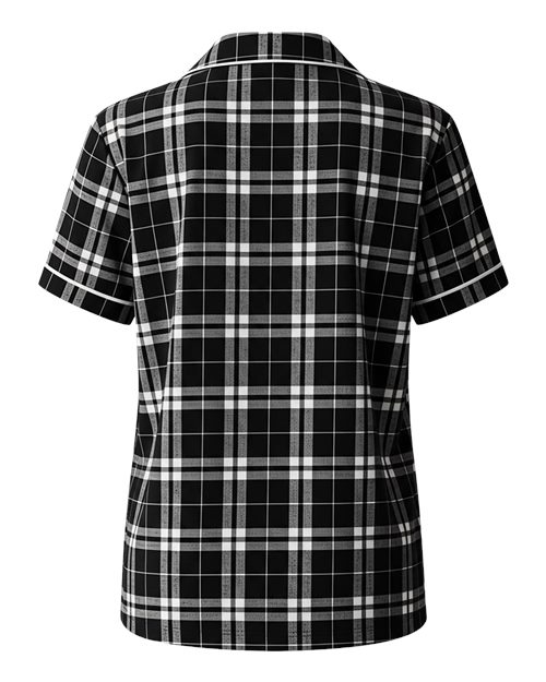Boxercraft BW7101 Black/ White Plaid — back