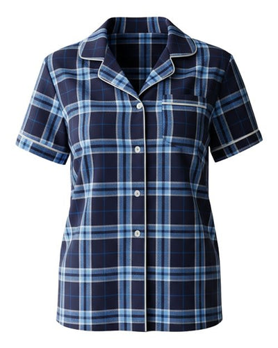 Boxercraft BW7101 Navy/ Columbia Plaid — front