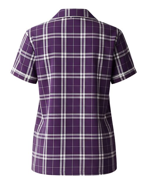 Boxercraft BW7101 Purple/ White Plaid — back