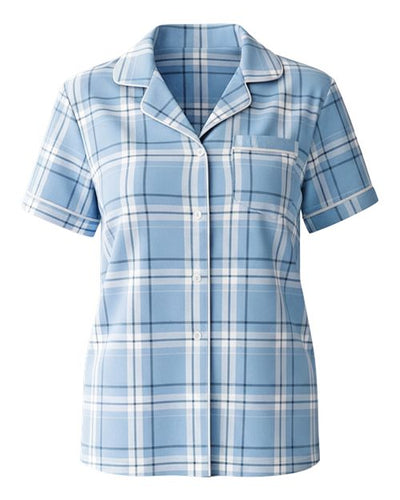 Boxercraft BW7101 Sky Blue Carnegie Plaid — front