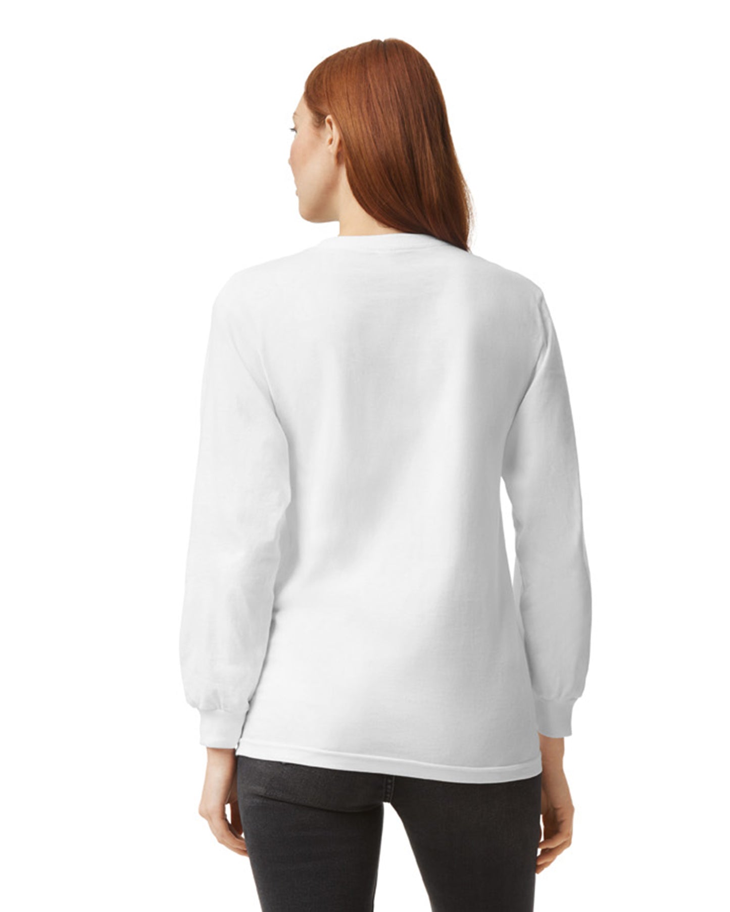 Unisex Heavyweight Cotton Long-Sleeve T-shirt - White