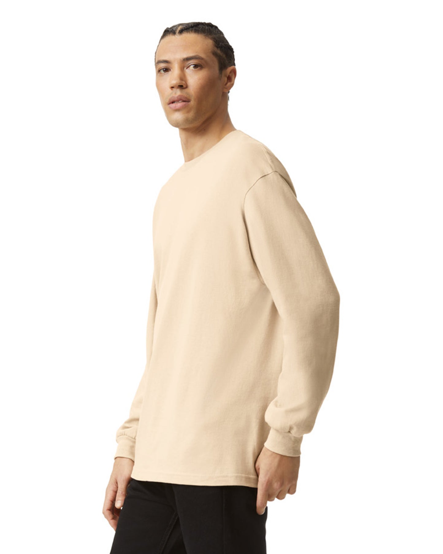 Unisex Heavyweight Cotton Long-Sleeve T-shirt - Sand