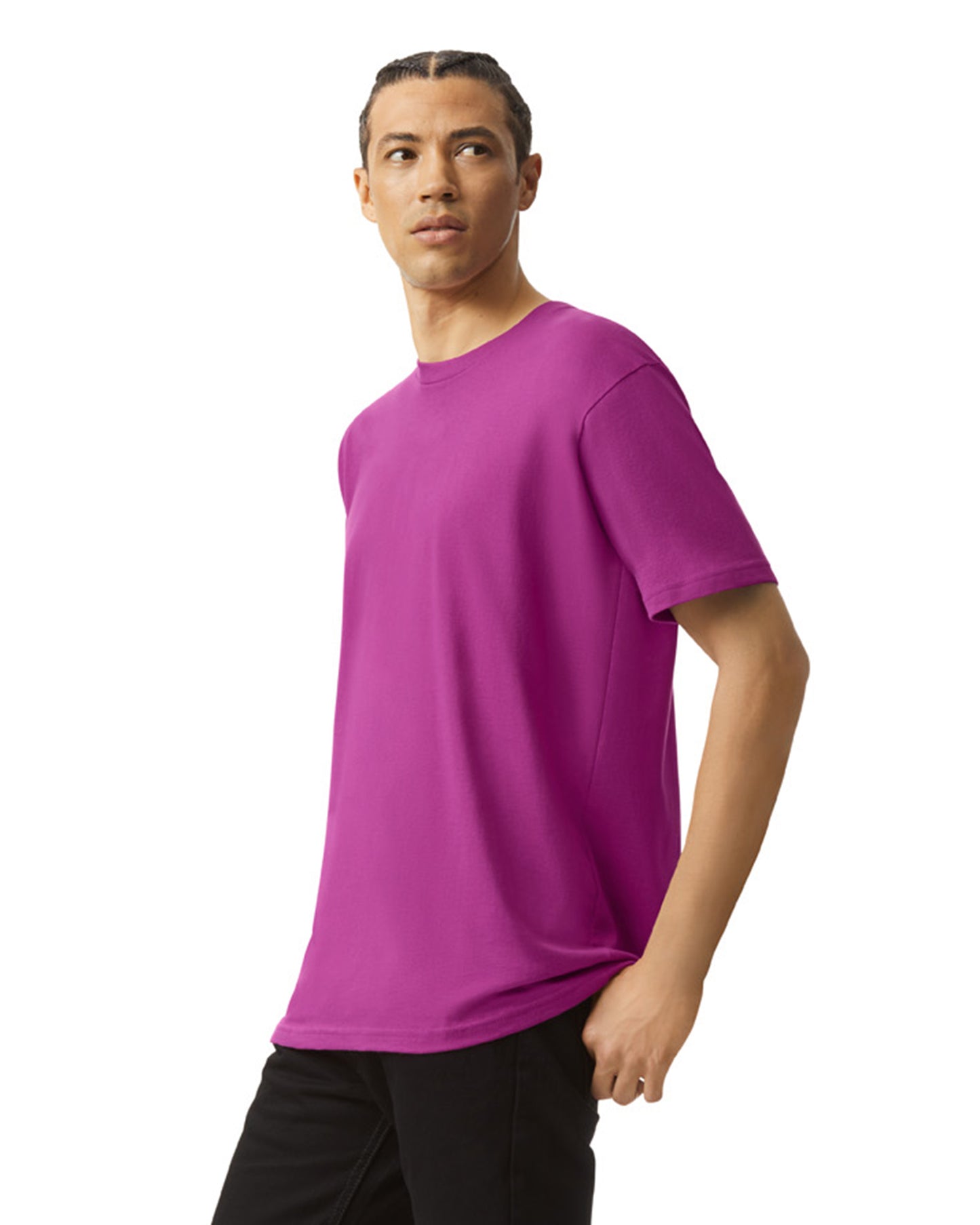 Unisex Fine Jersey Short-Sleeve T-Shirt - Super Pink