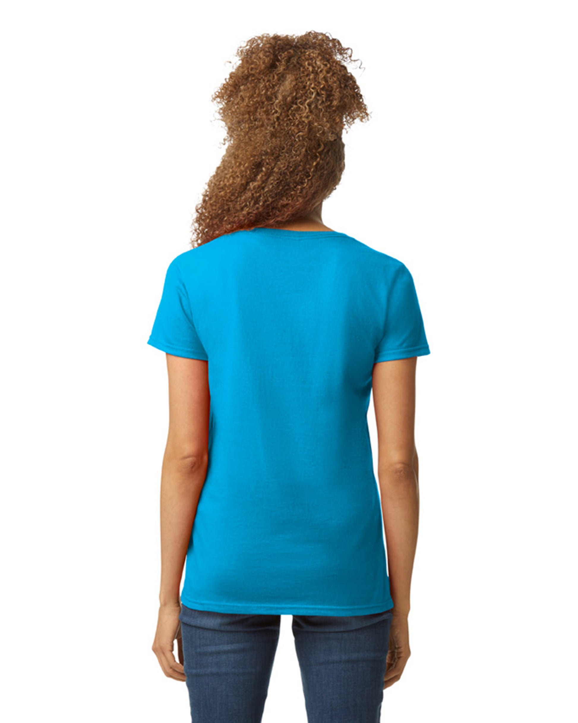 Women's Heavy Cotton™ V-Neck T-Shirt - Sapphire