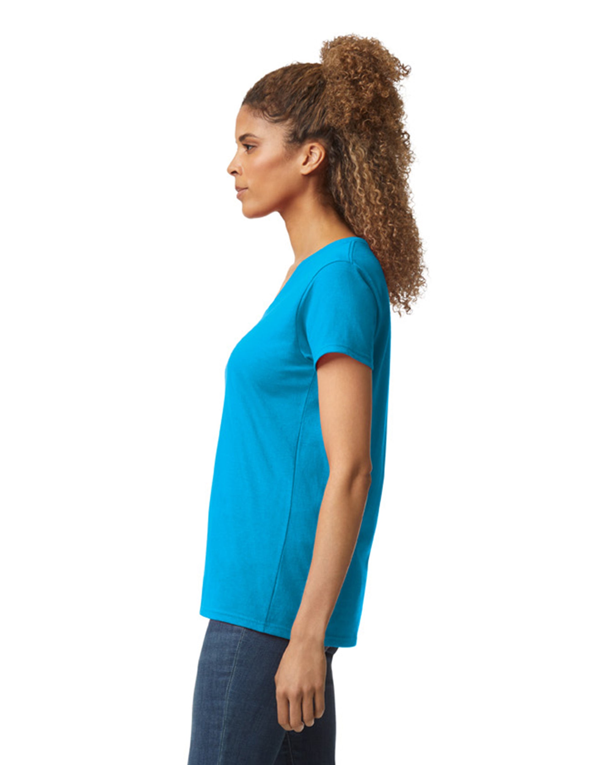 Women's Heavy Cotton™ V-Neck T-Shirt - Sapphire