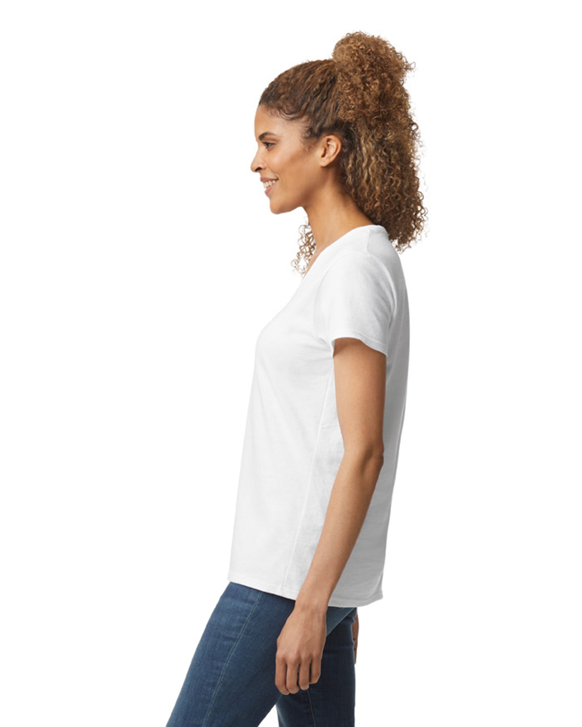 Women's Heavy Cotton™ V-Neck T-Shirt - White