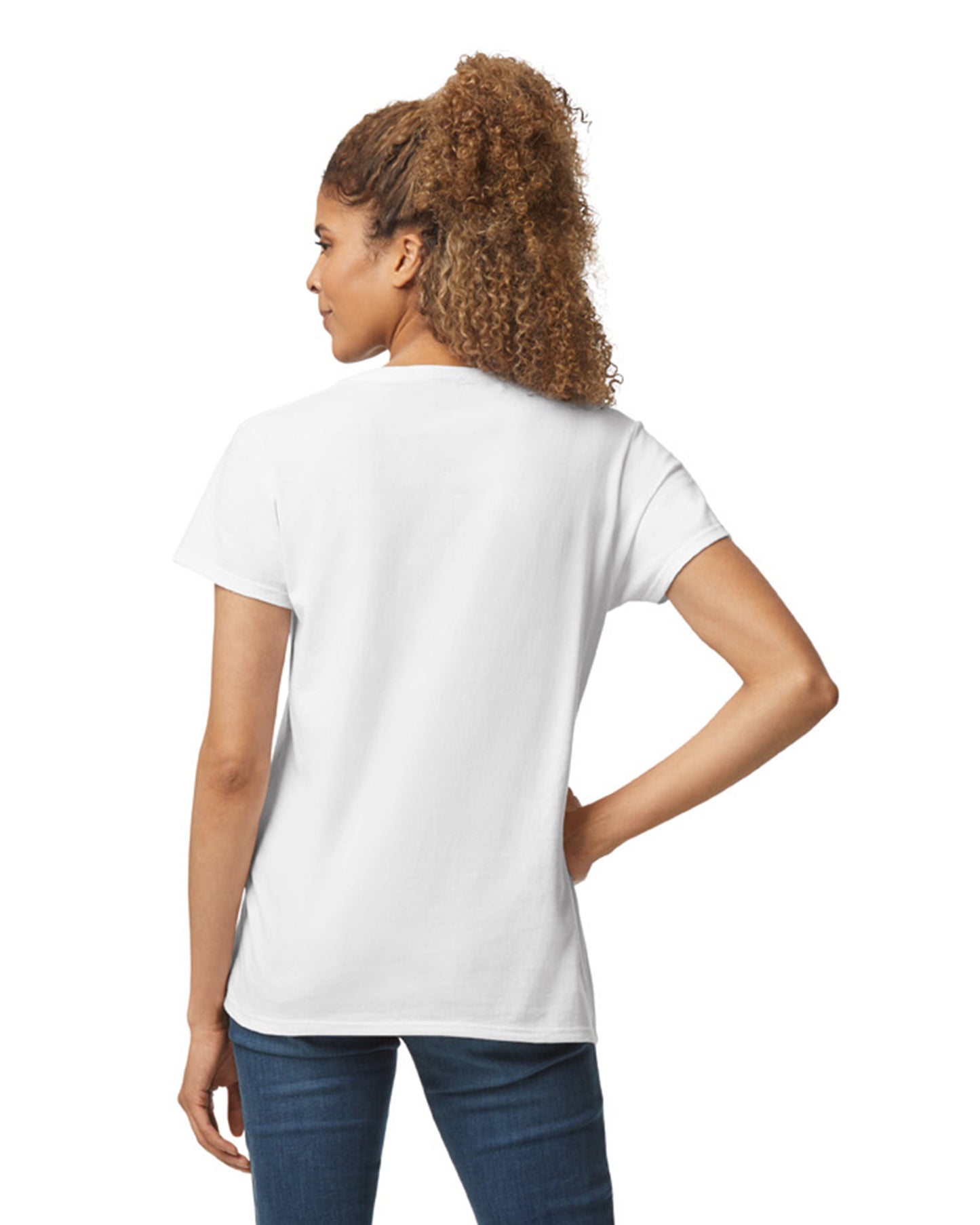 Women's Heavy Cotton™ V-Neck T-Shirt - White