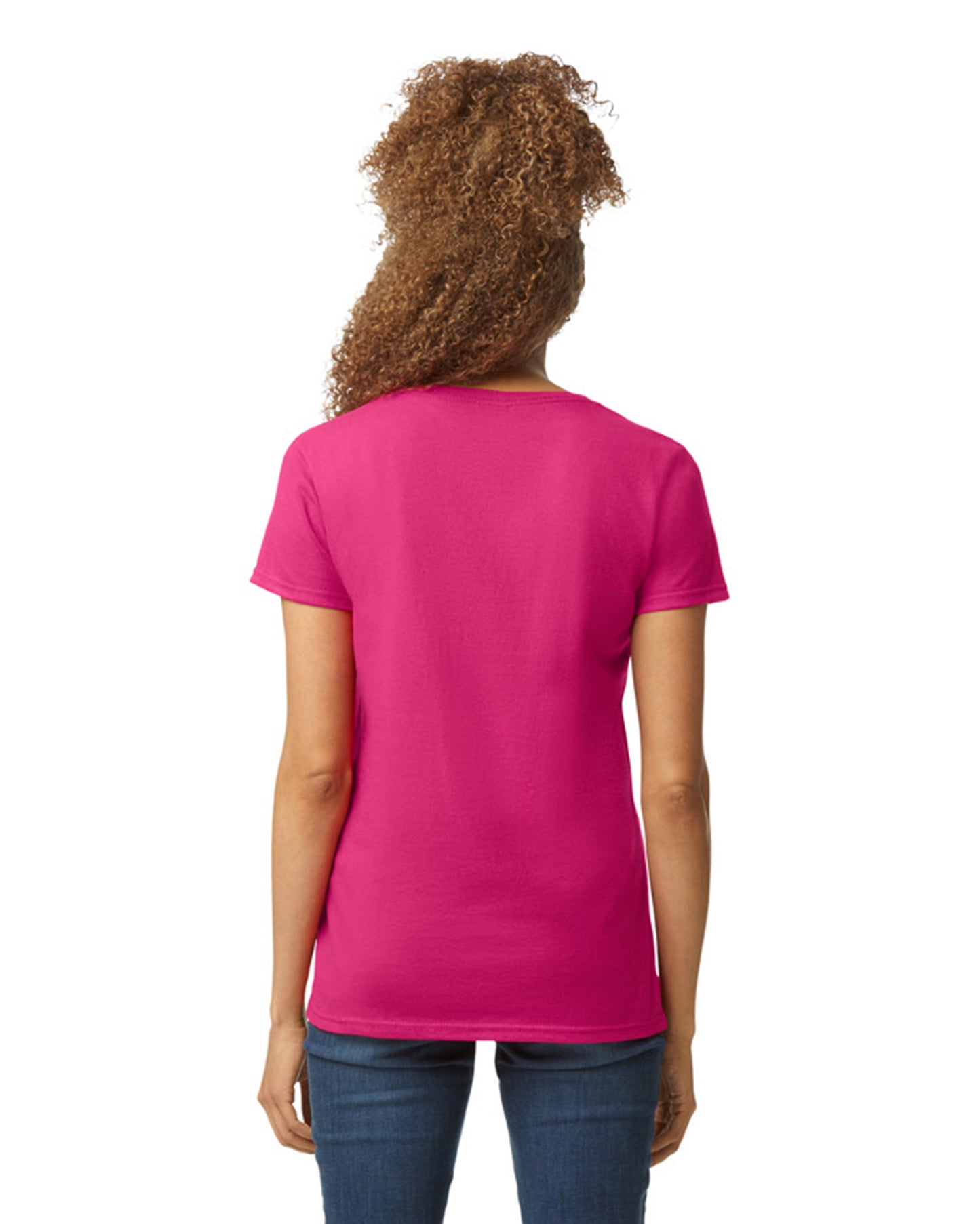 Women's Heavy Cotton™ V-Neck T-Shirt - Heliconia