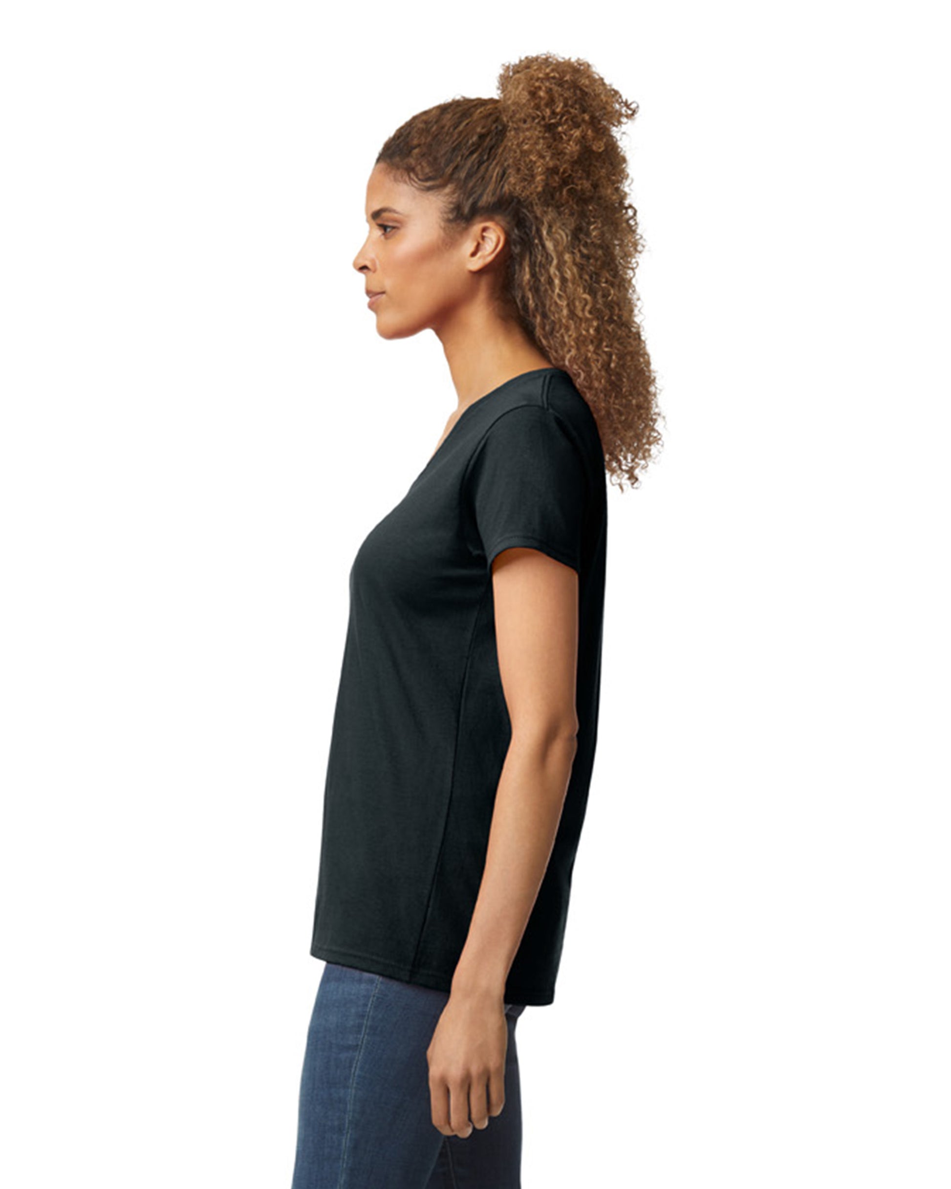Women's Heavy Cotton™ V-Neck T-Shirt - Black