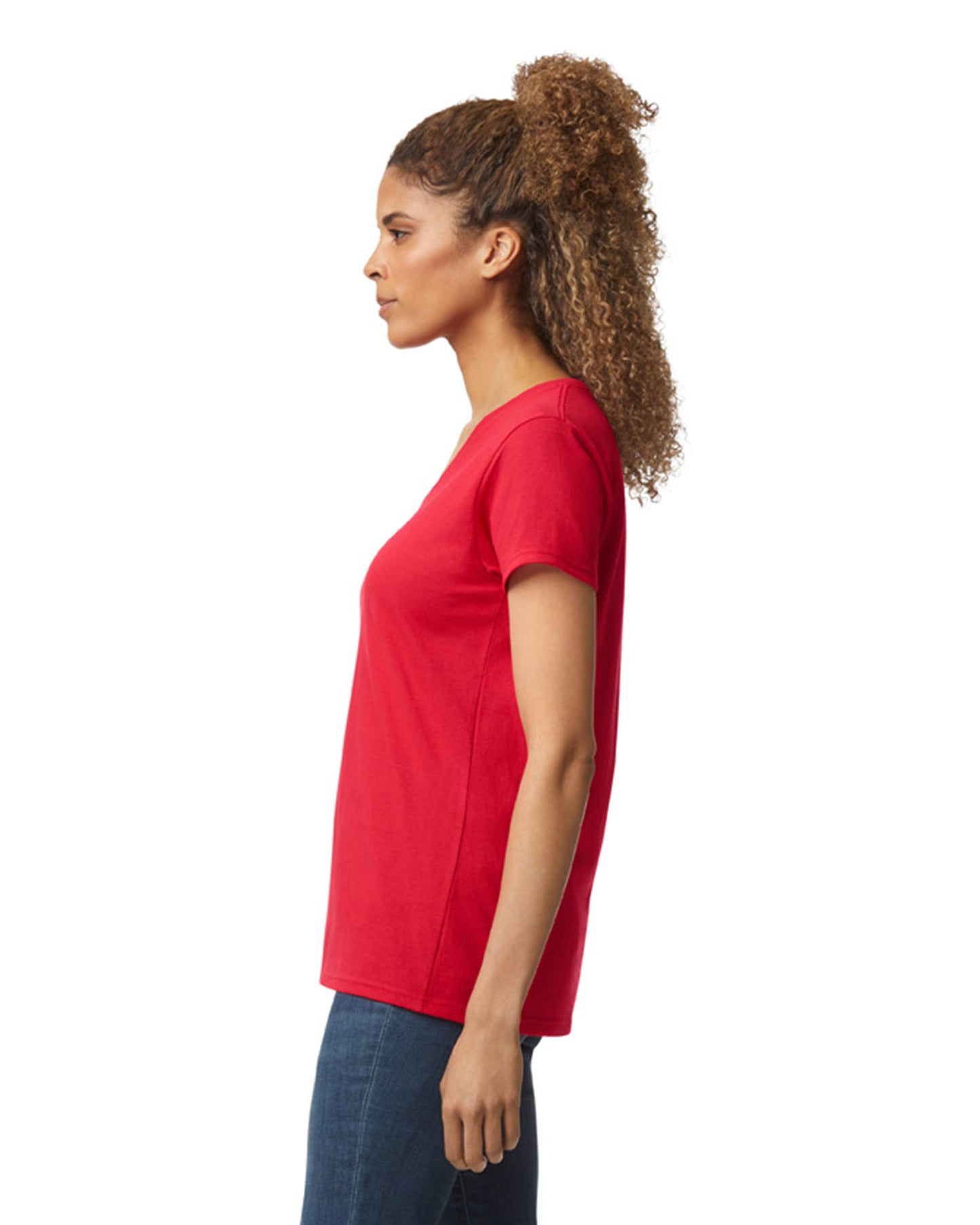 Women's Heavy Cotton™ V-Neck T-Shirt - Red