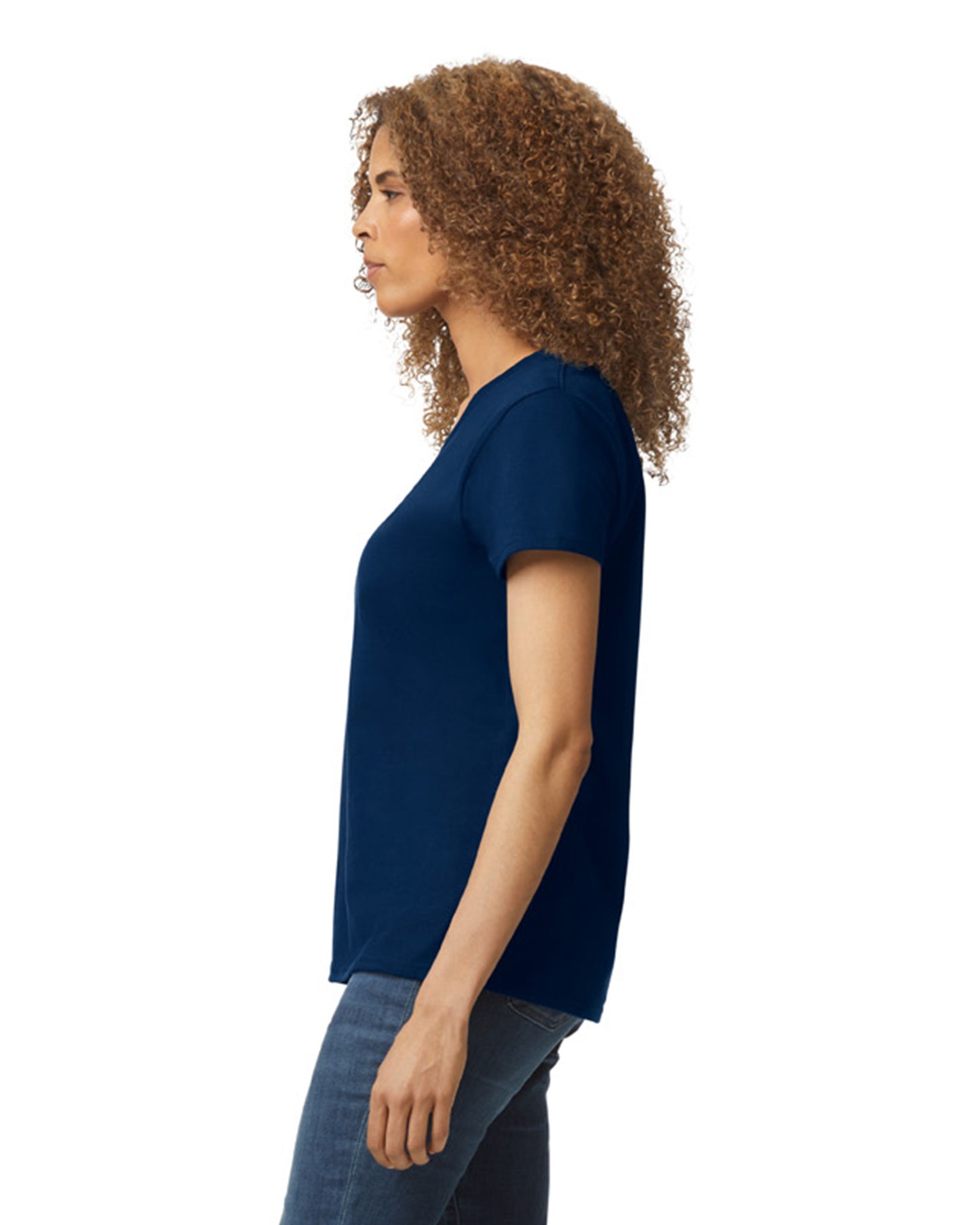 Women's Heavy Cotton™ V-Neck T-Shirt - Navy