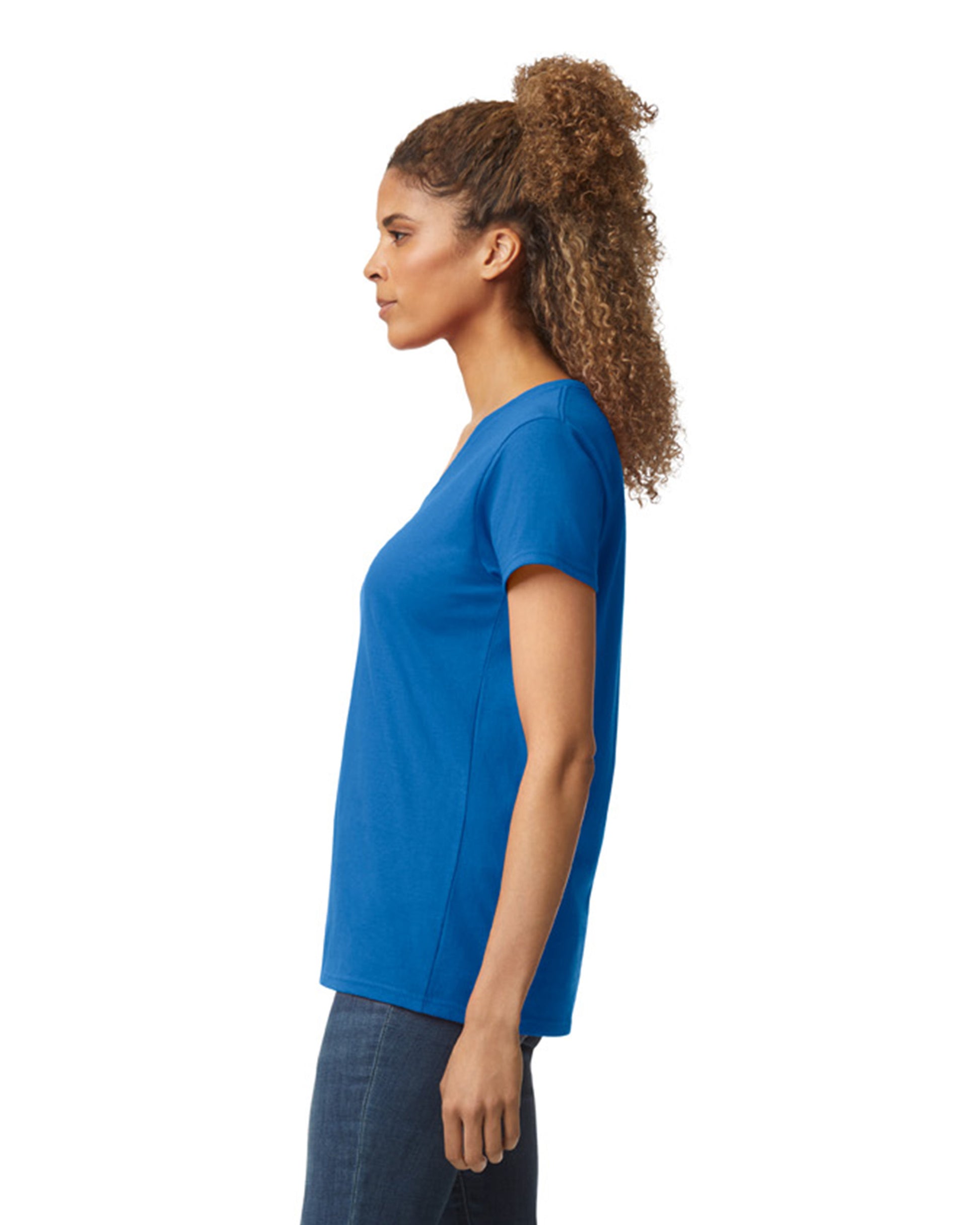 Women's Heavy Cotton™ V-Neck T-Shirt - Royal