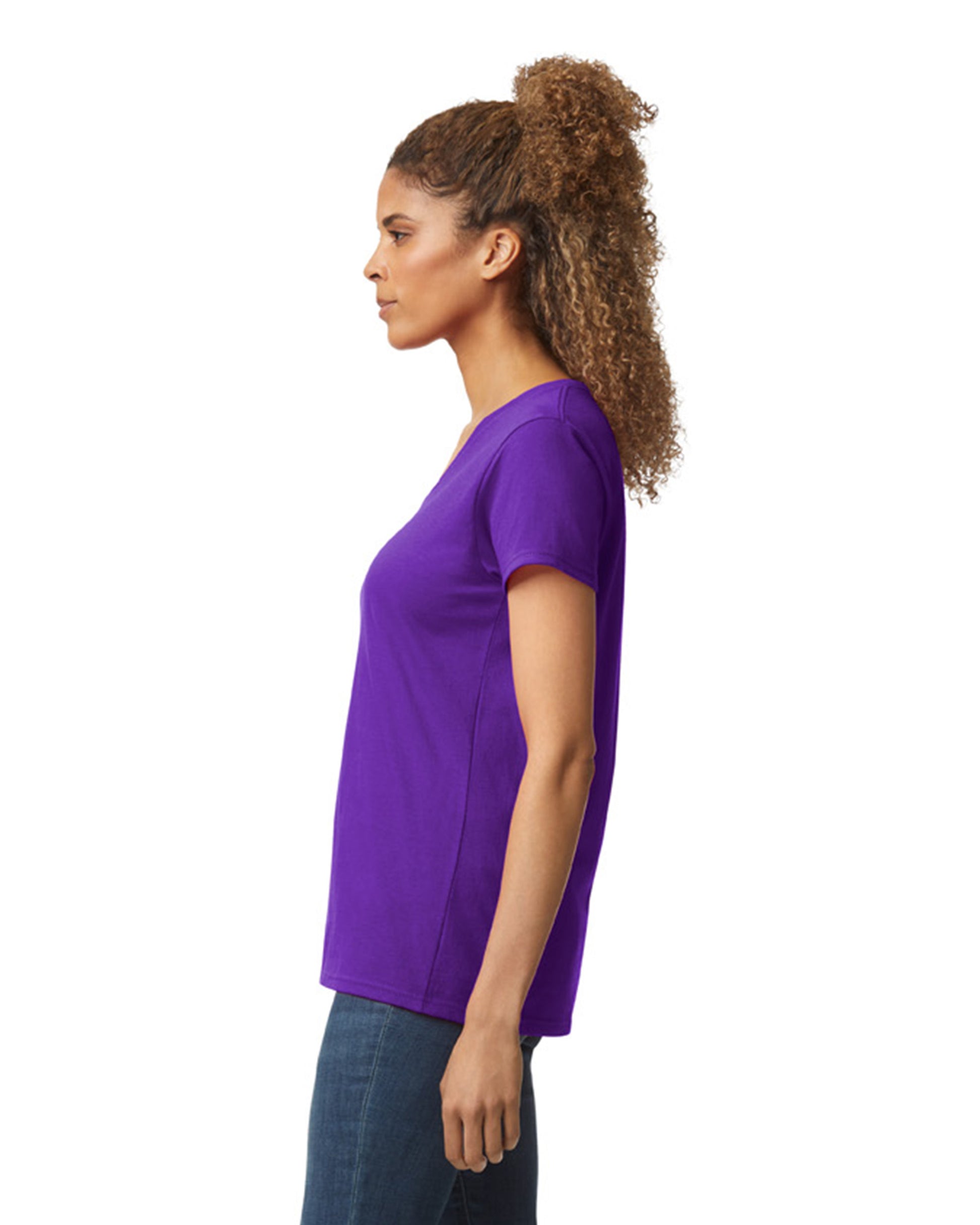Women's Heavy Cotton™ V-Neck T-Shirt - Purple