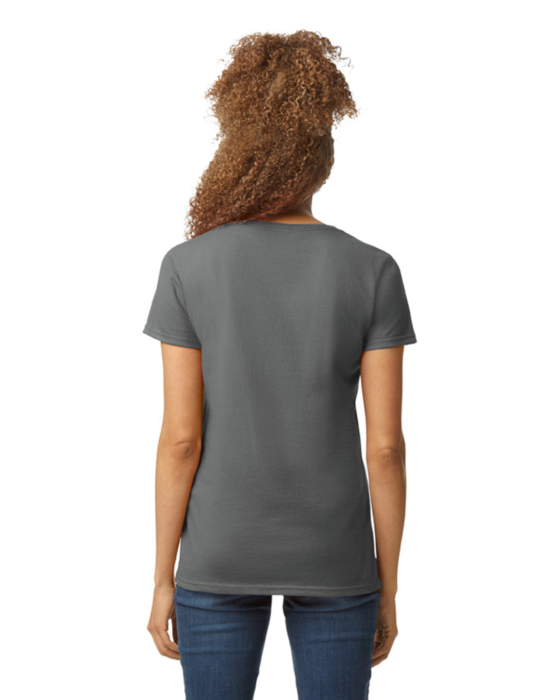 Women's Heavy Cotton™ V-Neck T-Shirt - Charcoal