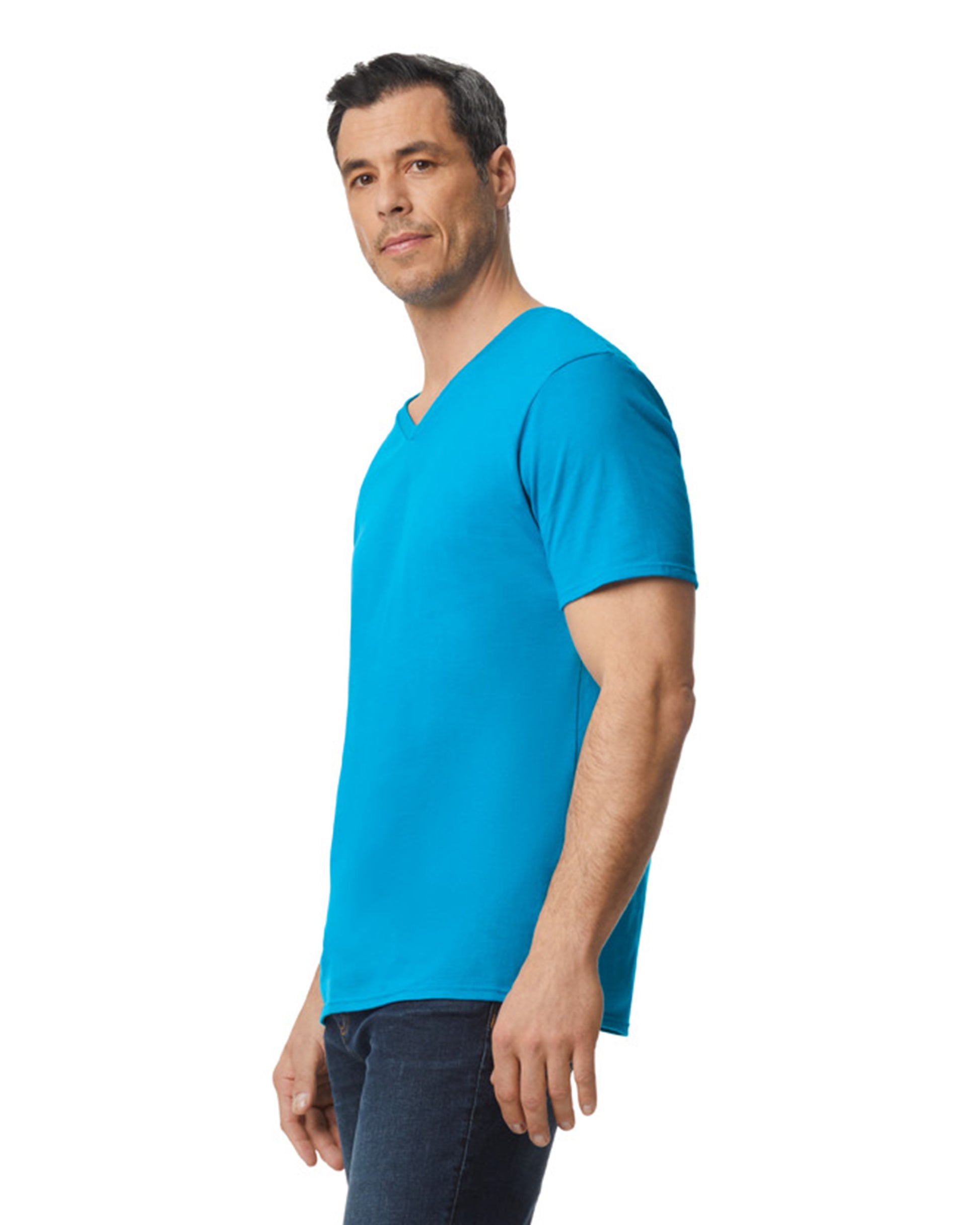 Unisex Softstyle® V-Neck T-Shirt - Sapphire