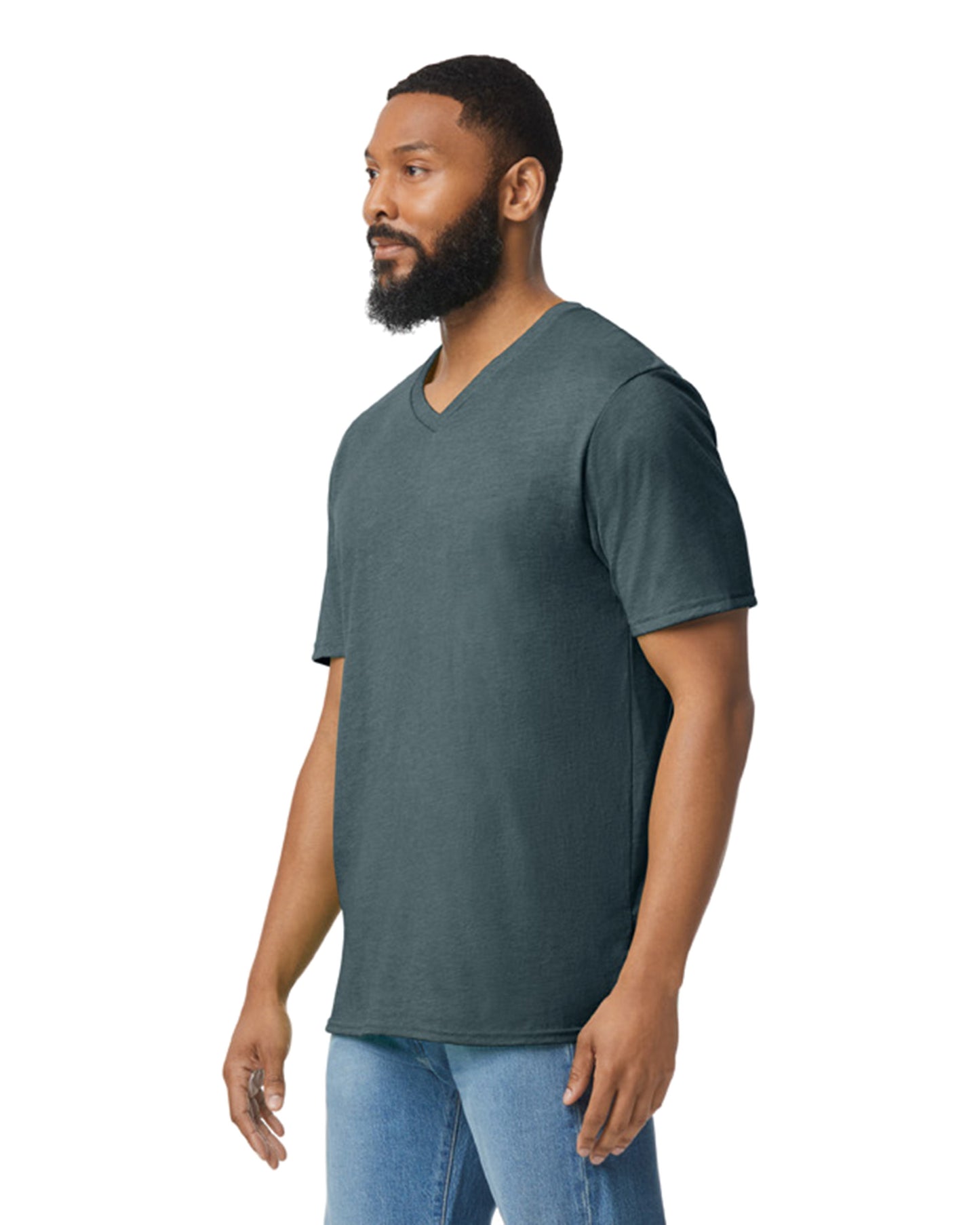 Unisex Softstyle® V-Neck T-Shirt - Dark Heather