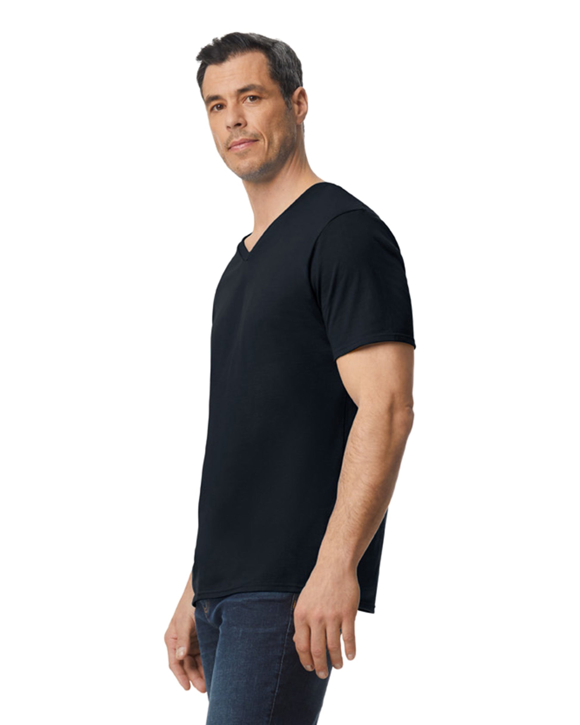 Unisex Softstyle® V-Neck T-Shirt - Black