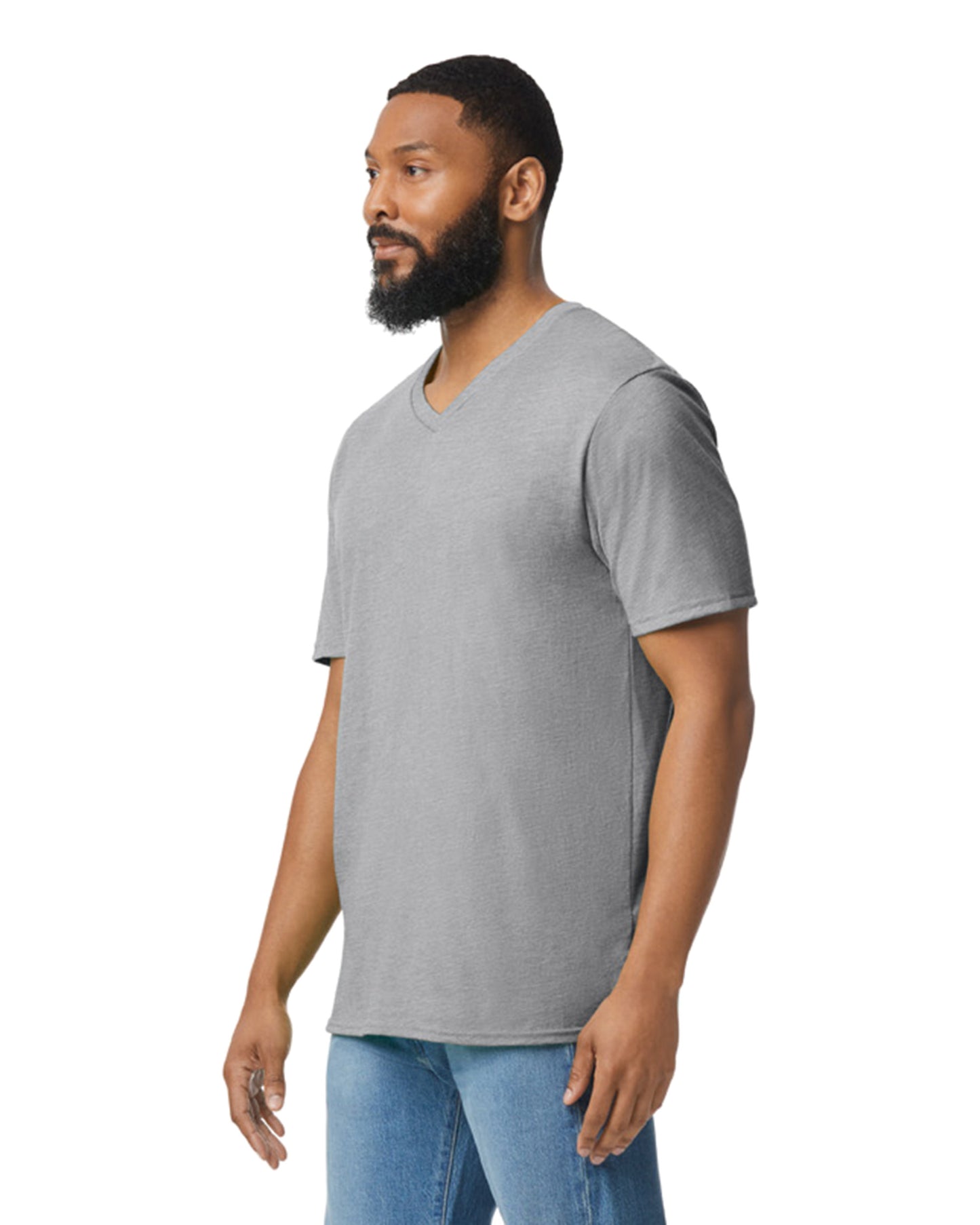 Unisex Softstyle® V-Neck T-Shirt - Sport Gray