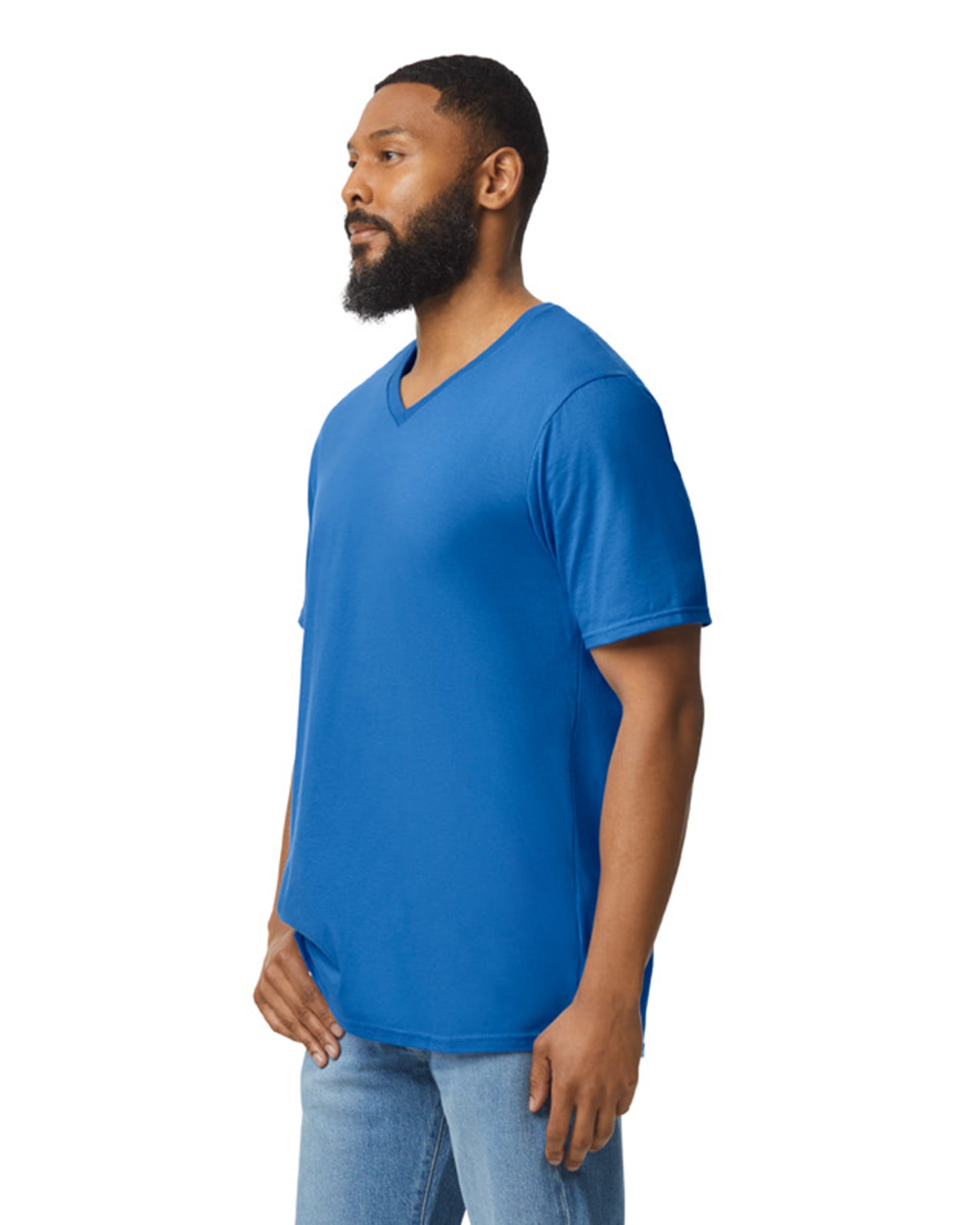 Unisex Softstyle® V-Neck T-Shirt - Royal Blue
