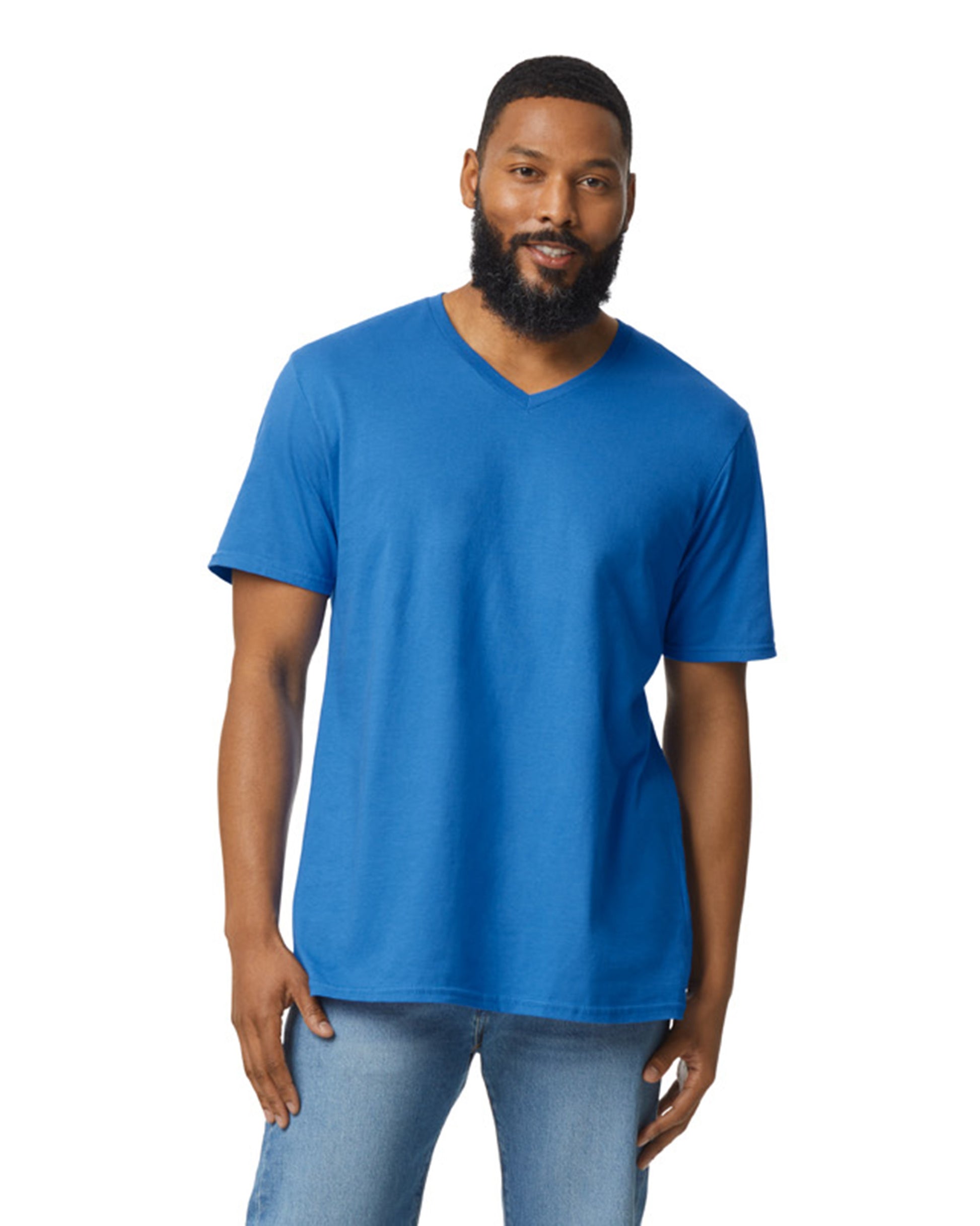 Unisex Softstyle® V-Neck T-Shirt - Royal Blue